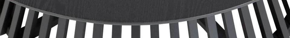 Material Details Slats black wooden side table