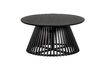 Miniature Slats black wooden side table 1