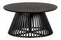 Miniature Slats black wooden side table Clipped