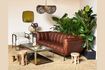 Miniature Slowboy 3-seater brown leather sofa 2