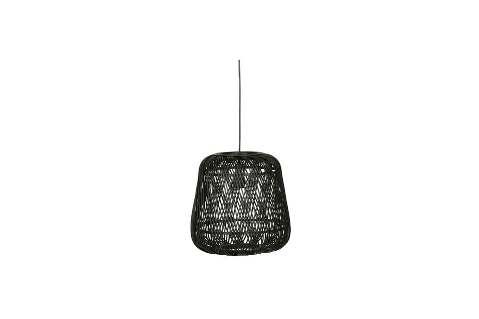 Small black bamboo lamp Moza Woood