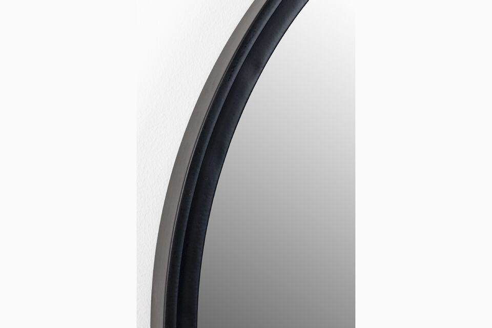 Discover the Matz Small Black Iron Mirror