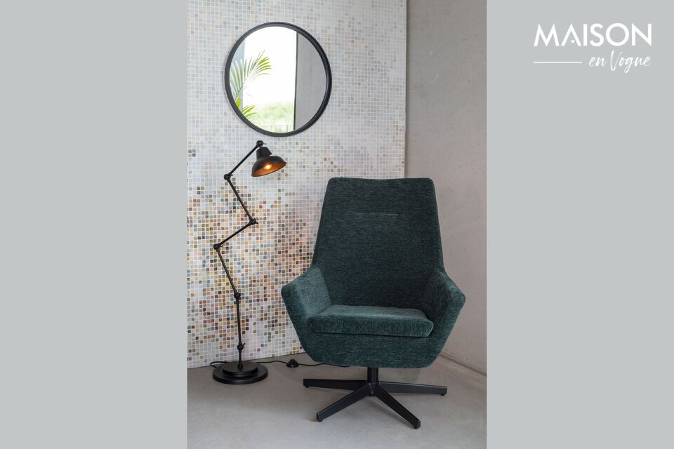 Add an elegant, modern touch with this iron mirror.