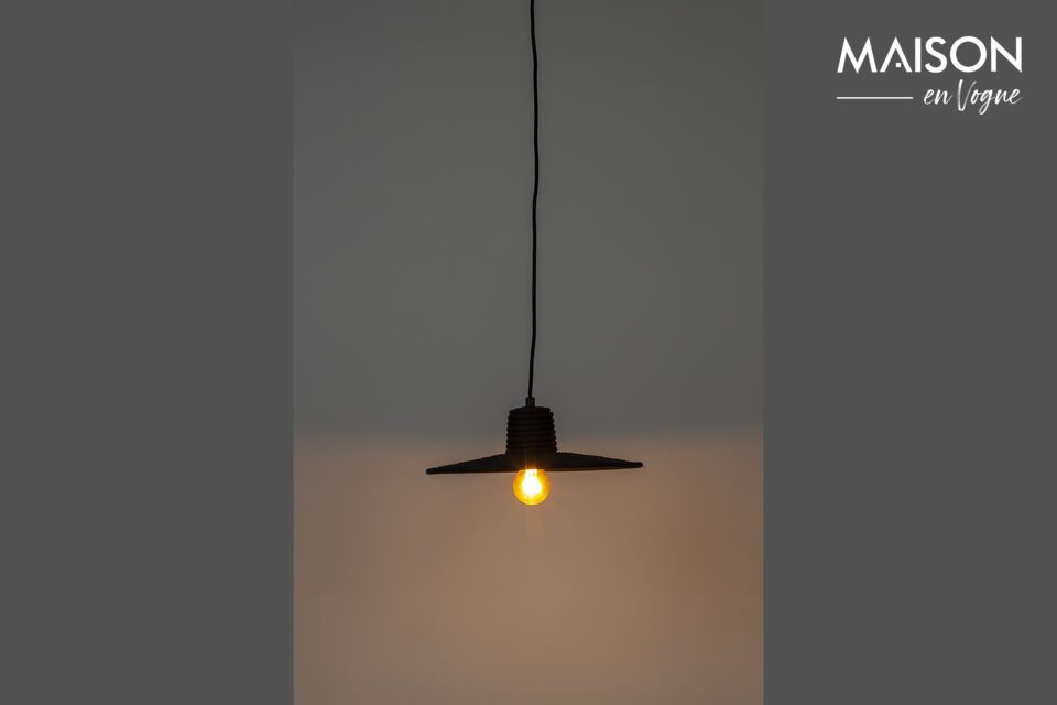 Choose a stylish, eco-friendly black rattan pendant.
