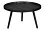 Miniature Small black wood side table Mesa Clipped