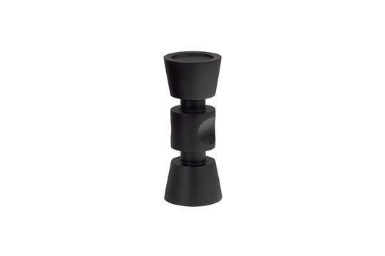 Small candlestick in black mango wood Midi