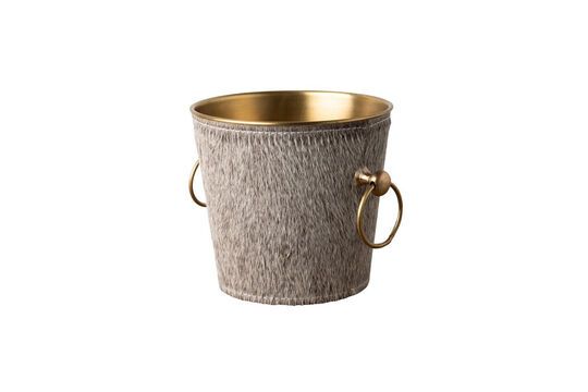 Small copper aluminum ice bucket Cow