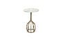 Miniature Small gilded marble side table Salerno Clipped
