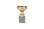 Miniature Small green aluminium candlestick Glam Clipped