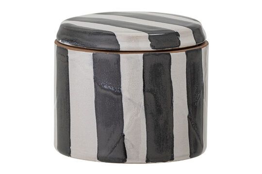 Small jar with black stoneware lid Serina Clipped