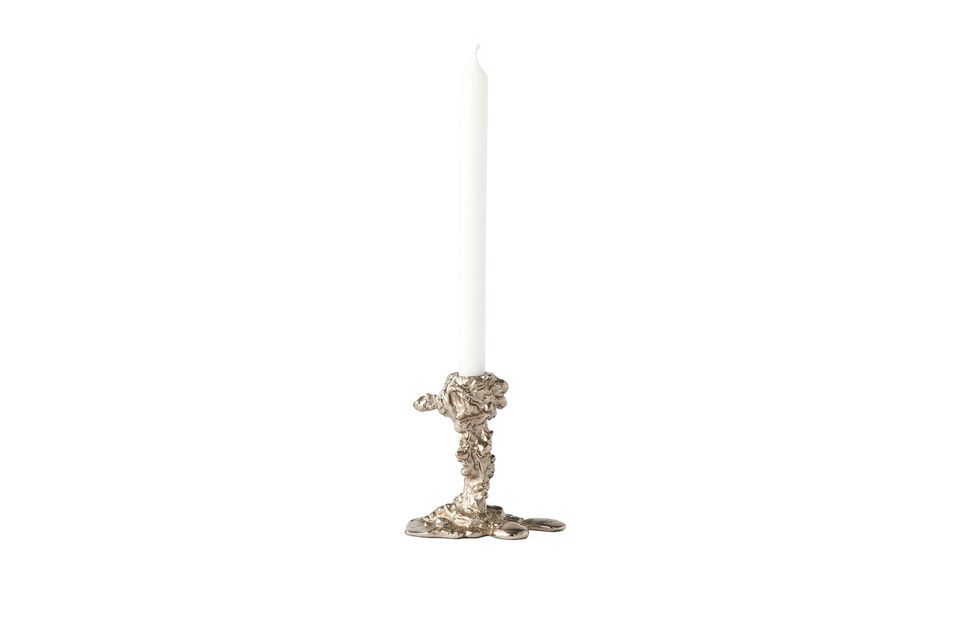 Drip silver aluminum candle holder: luxurious and practical
