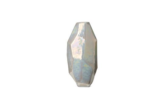 Small white glass vase Luster