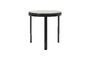 Miniature Smoke black metal side table Clipped