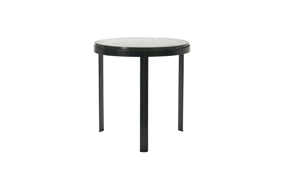 Smoke black metal side table House Doctor