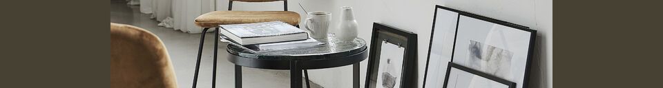 Material Details Smoke black metal side table