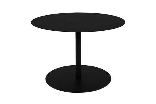 Snow Round Black Side Table M Clipped