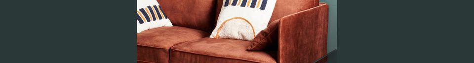 Material Details Sofa 2 seats in marrib velvet Moven Fox