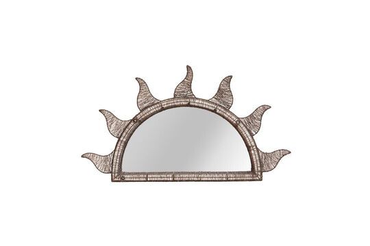 Soleil brown metal mirror Clipped