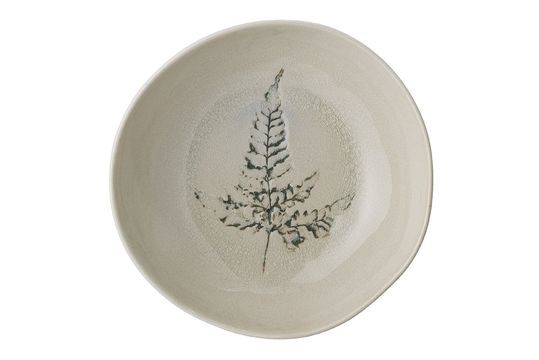 Soup plate in stoneware Bea Clipped