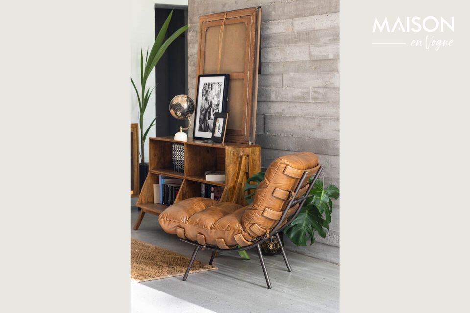 Incorporate this leather armchair into your interior for an instant upgrade in style and comfort