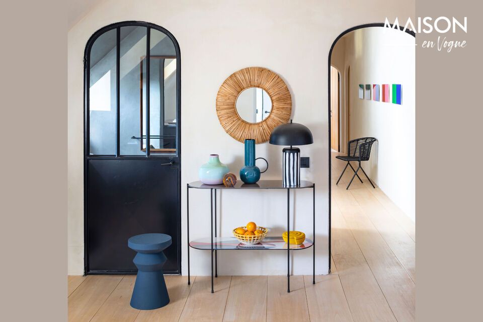 Elegance and functionality in a glass console.