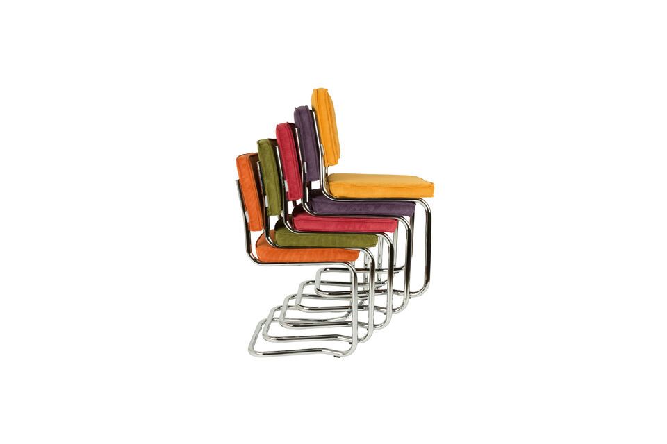 stackable Ridge Kink Rib light gray chair Zuiver 85cm