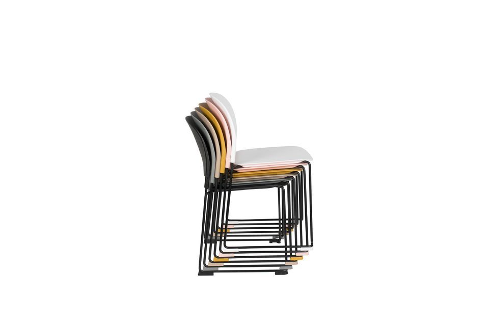 Slim and elegant, the Stacks chair fits easily in the living room, dining room or veranda