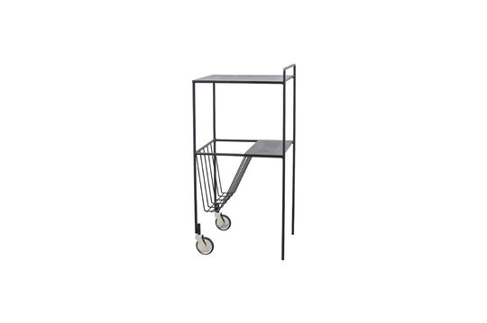 Steel trolley with wheels black Use Clipped