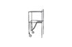 Miniature Steel trolley with wheels black Use 1