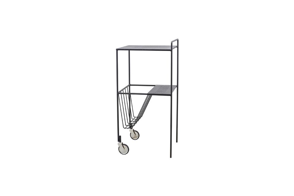 Steel trolley with wheels black Use House Doctor