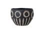 Miniature Stoneware black flower pot Magnus Clipped