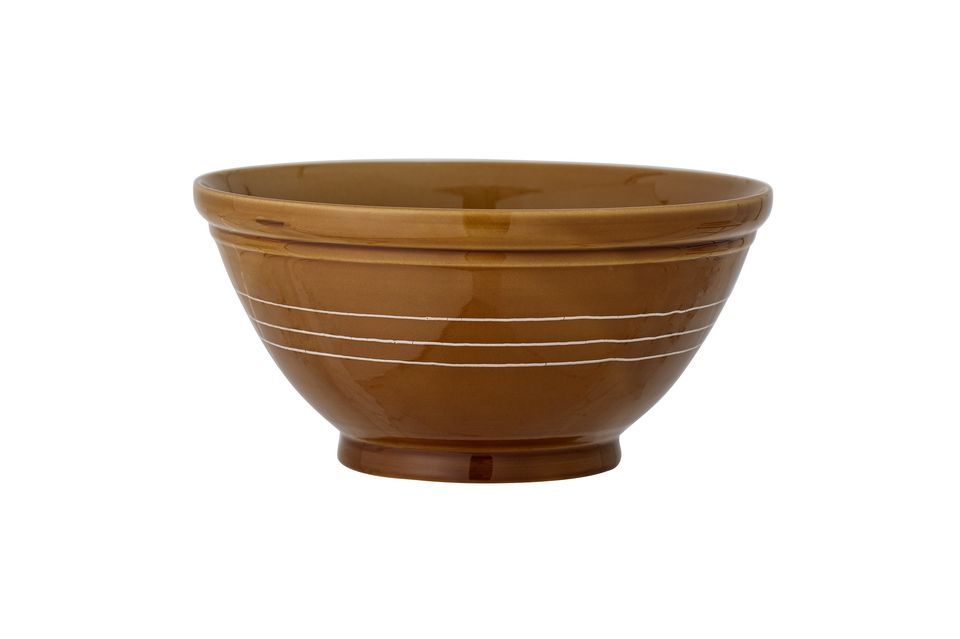 Stoneware brown bowl Lynett Bloomingville
