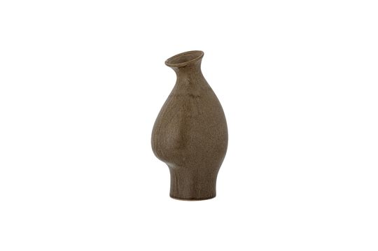 Stoneware brown vase Celin Clipped
