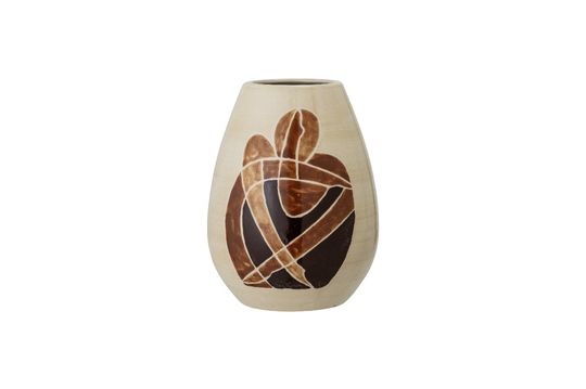 Stoneware brown vase Jona Clipped