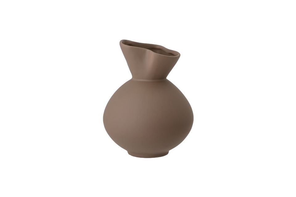 Stoneware brown vase Nicita Bloomingville