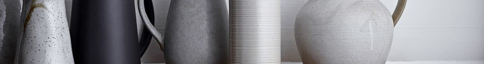 Material Details Stoneware pitcher Taupe