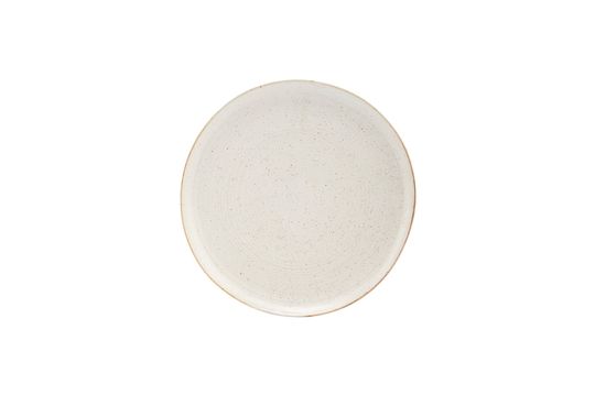 Stoneware plate grey-white Pion