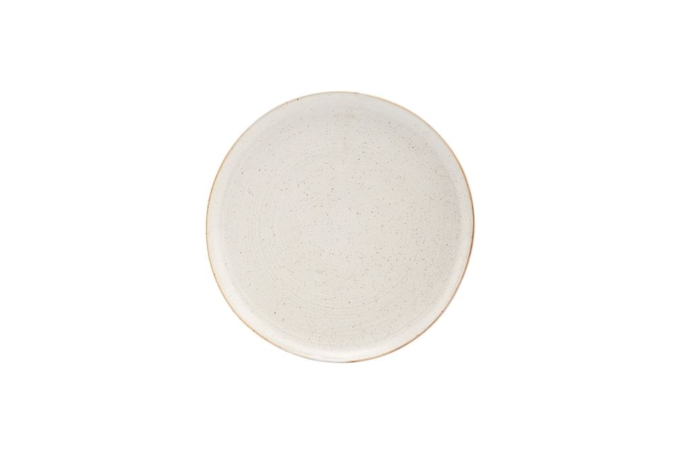 Stoneware plate grey-white Pion House Doctor