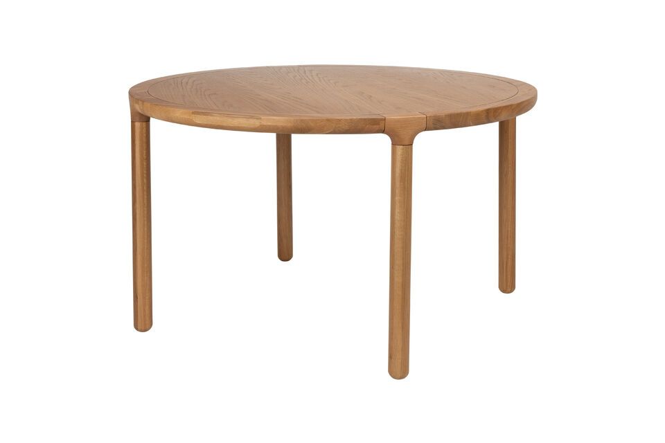 Storm beige round wooden table D128 Zuiver