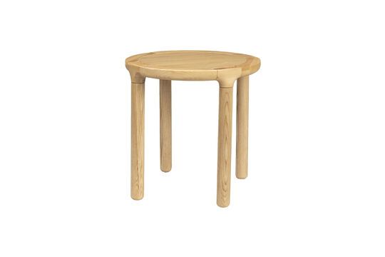 Storm beige wooden side table Clipped