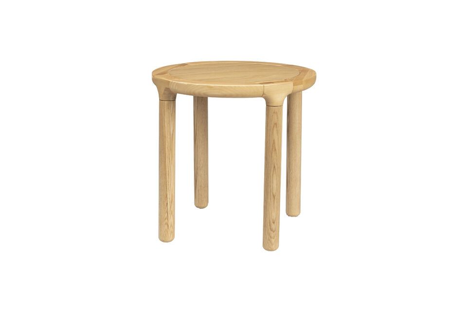 Storm beige wooden side table Zuiver