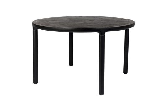 Storm black wooden round table D128