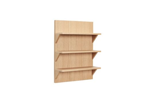 Straight light wood wall shelf