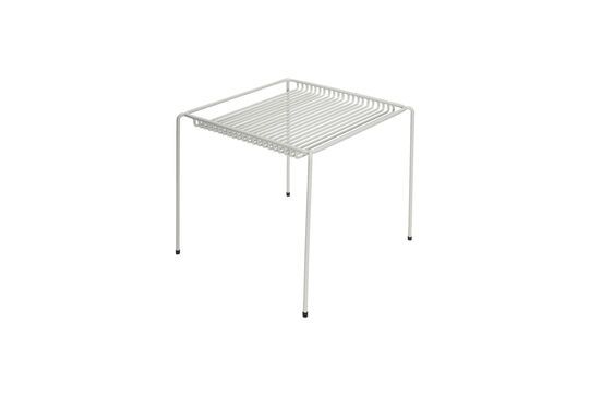 String light grey metal side table