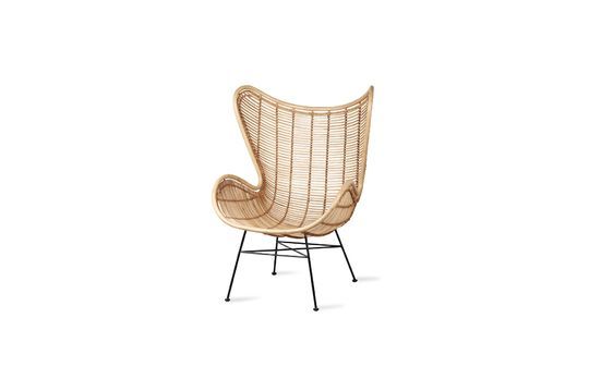 Suin Egg Armchair in natural rattan