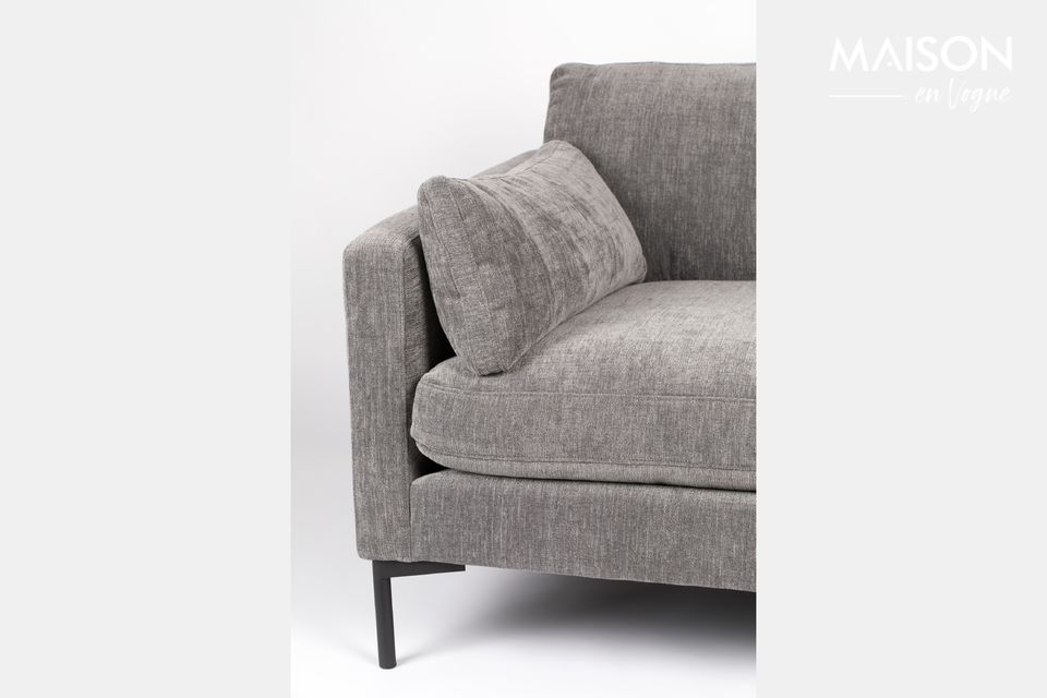 This seat is solid and practical because it can be dry-cleaned and has removable cushions
