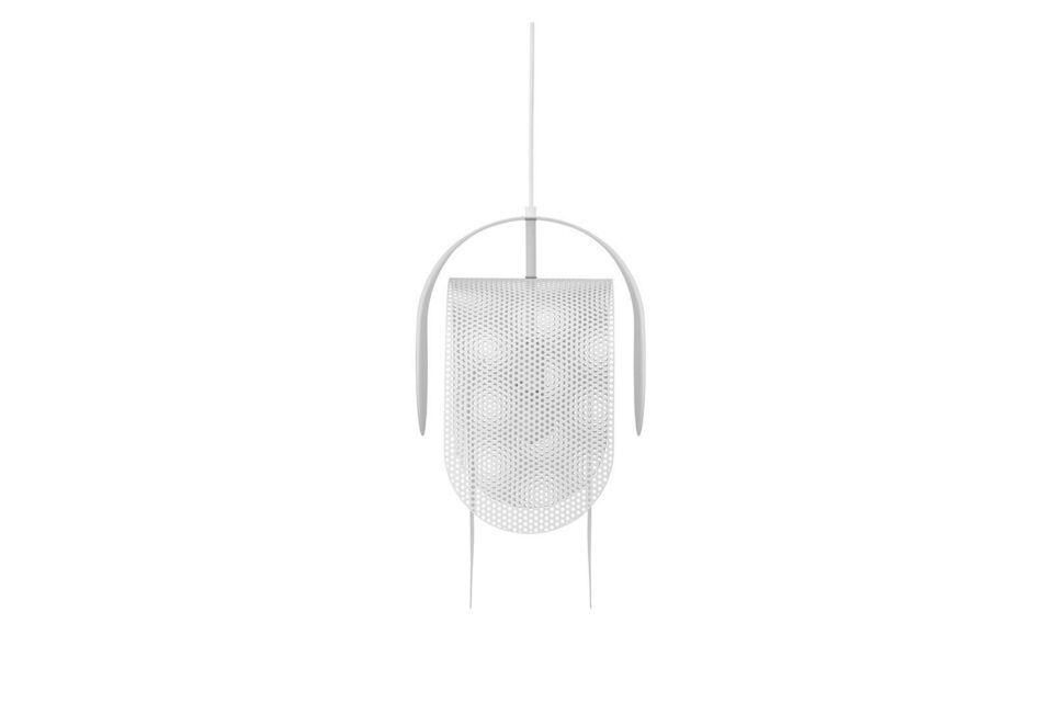 The lamp consists of three bent and rounded