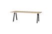 Miniature Table 199x90 in solid oak beige square leg Tablo 4