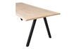 Miniature Table 199x90 in solid oak beige square leg Tablo 7