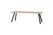 Miniature Table 199x90 in solid oak beige square leg Tablo 6